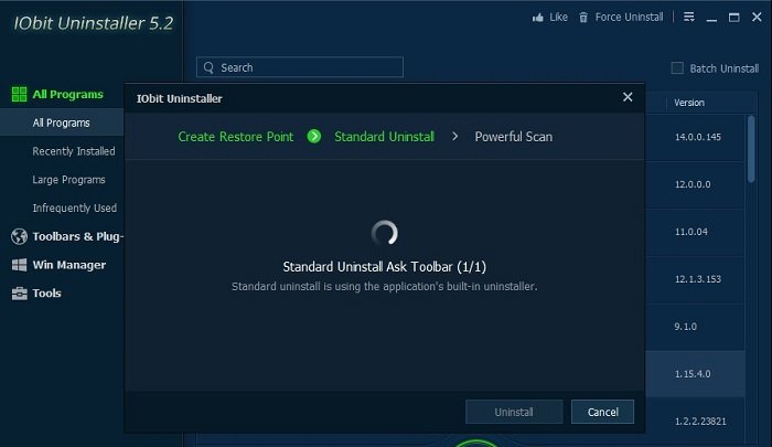 iobit uninstalling