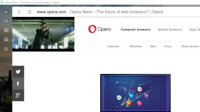 video view opera neon