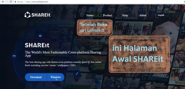 Menggunakan Shareit di Laptop 1