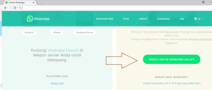 Cara 2 Langkah 1 Whatsapp di Laptop