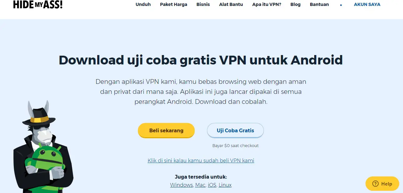 Hide My Ass VPN Untuk Android