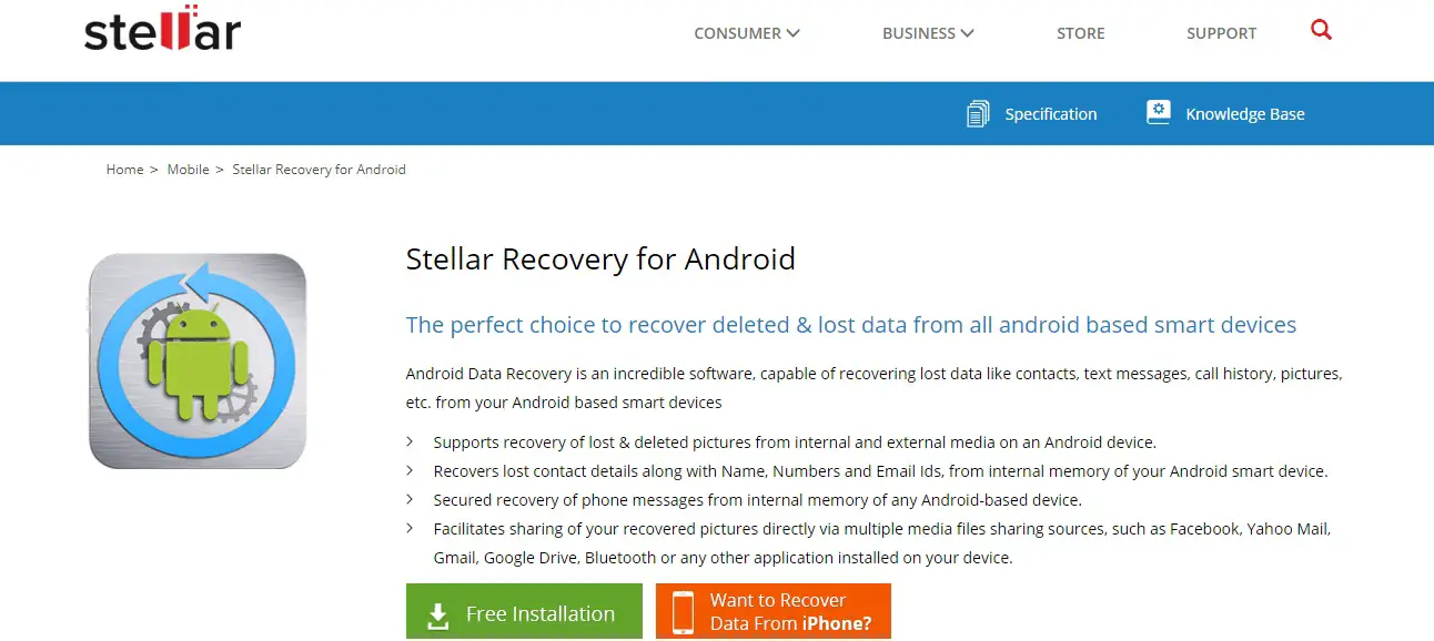 Stellar Recovery for Android