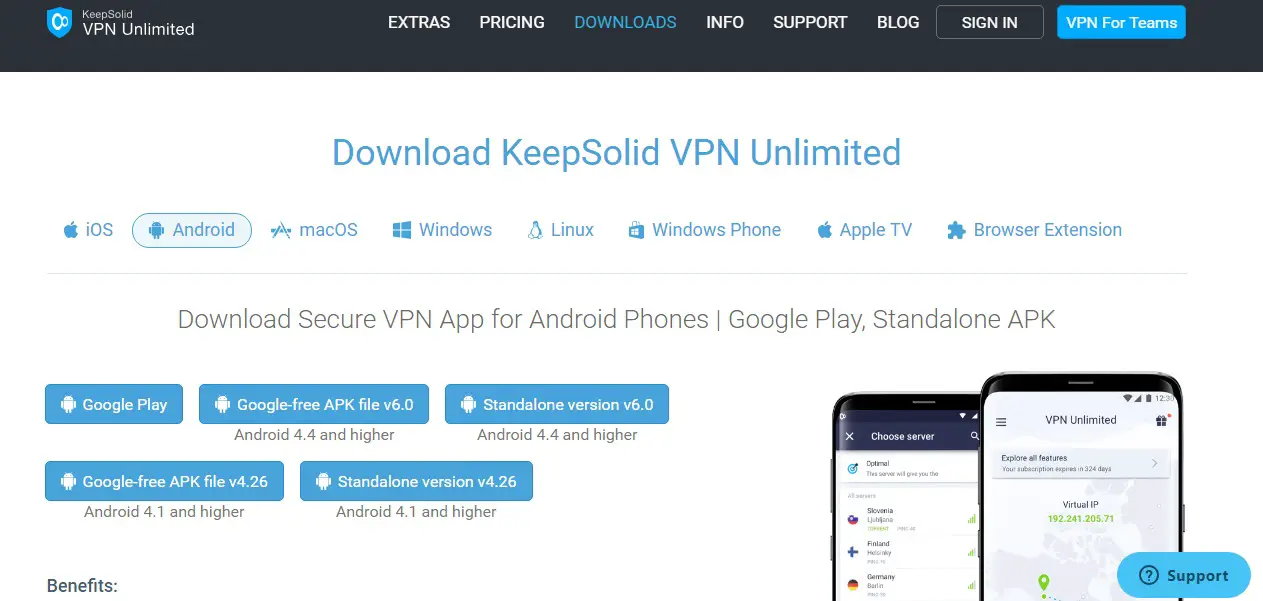 VPN Unlimited Untuk Android