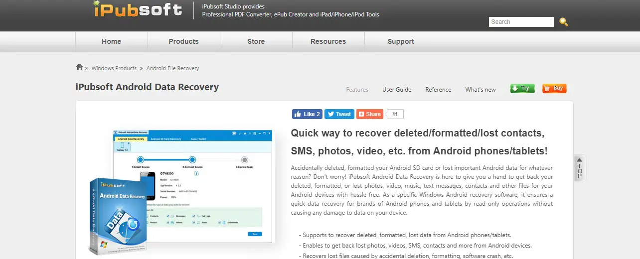 iPubsoft Android Data Recovery