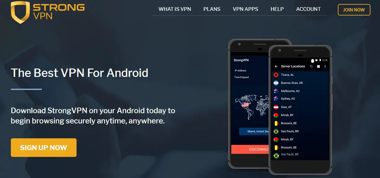 strongVPN Untuk Android