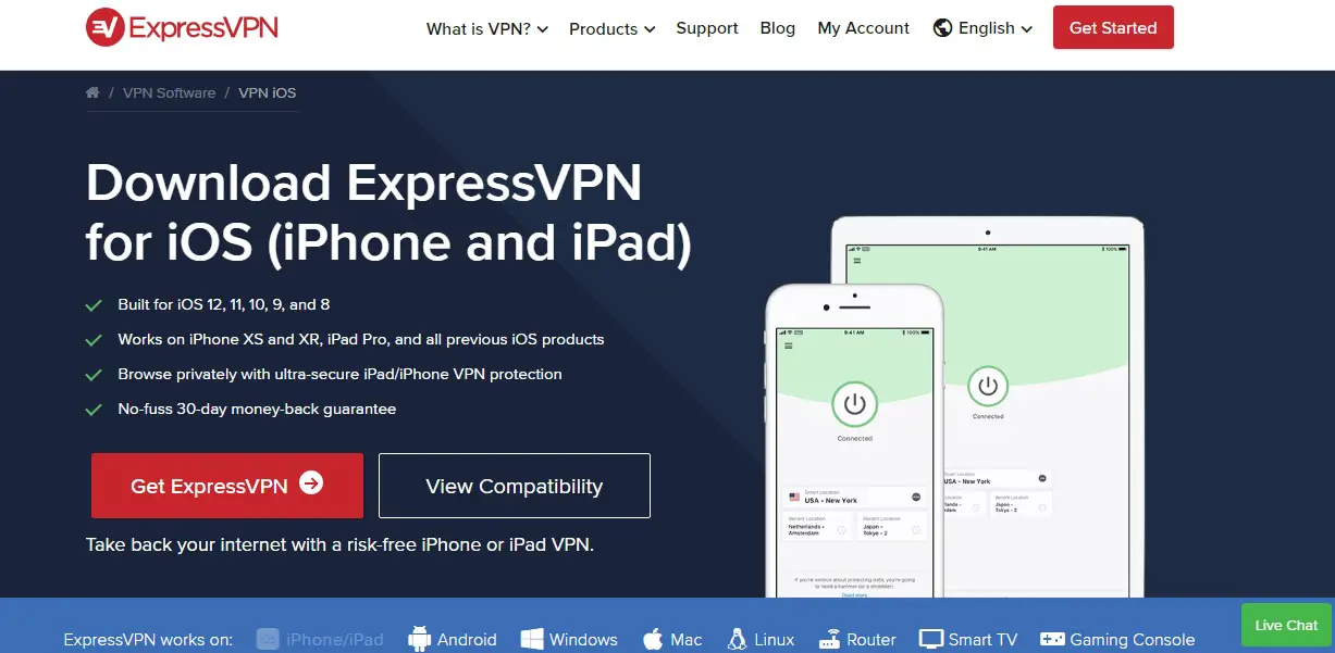 ExpressVPN untuk iPad