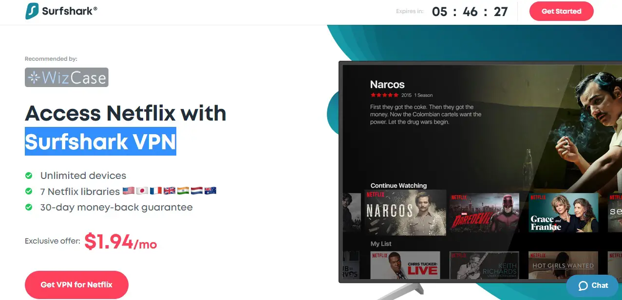 Surfshark VPN untuk Netflix